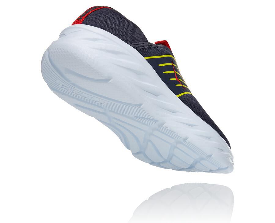 Sandals Mens - Hoka One One ORA Recovery - Navy/White - PKSFCTZ-20